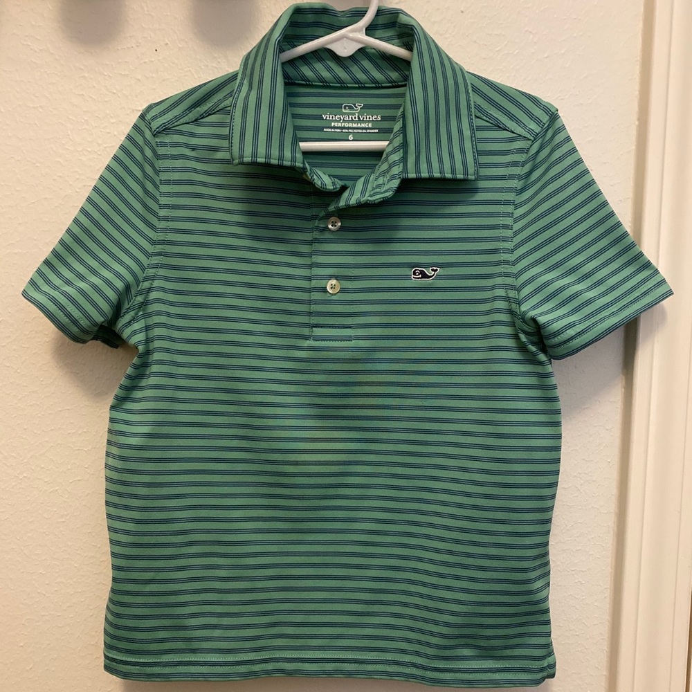 Vineyard Vines Boys Polo. Size 6